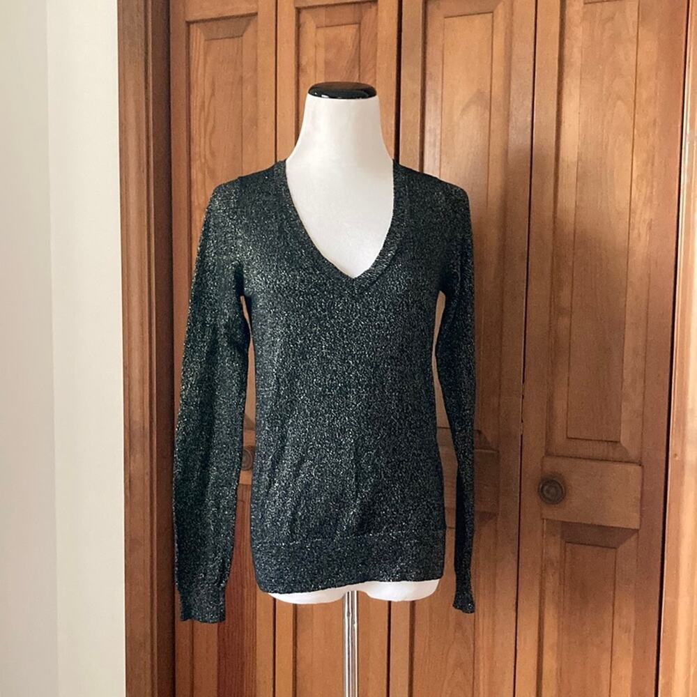 Mossimo Charcoal & Gold Pullover Sweater, Size S